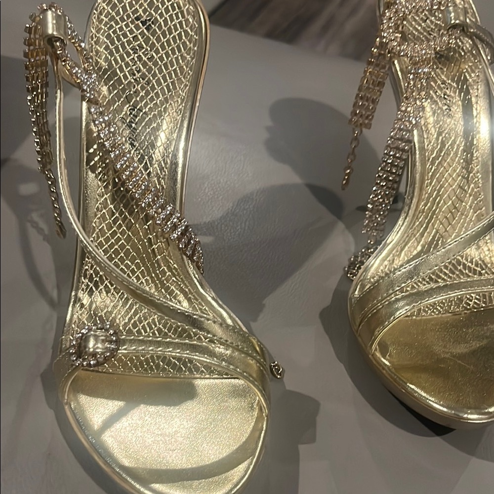 Elegant Gold Women's Heels